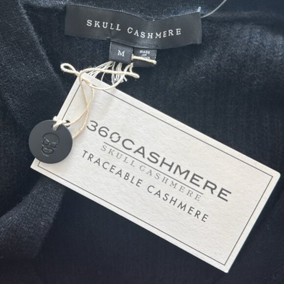 360 CASHMERE ​Cecile Cutout Cashmere Cardigan Black , Sz.M - Picture 10 of 11
